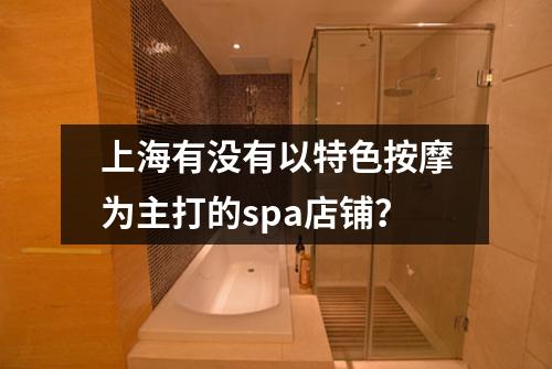 上海有没有以特色按摩为主打的spa店铺？