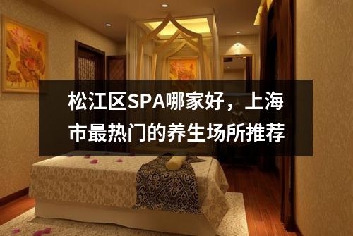 松江区SPA哪家好，上海市最热门的养生场所推荐
