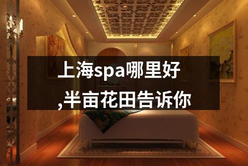 上海spa哪里好,半亩花田告诉你