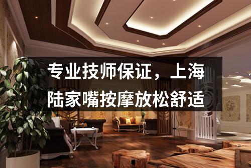专业技师保证，上海陆家嘴按摩放松舒适