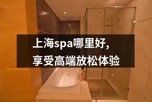 上海spa哪里好,享受高端放松体验