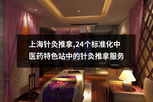 上海针灸推拿,24个标准化中医药特色站中的针灸推拿服务