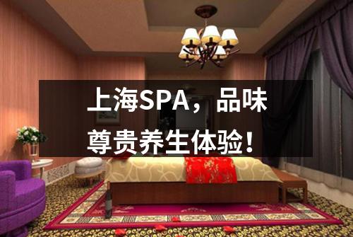 上海SPA，品味尊贵养生体验！
