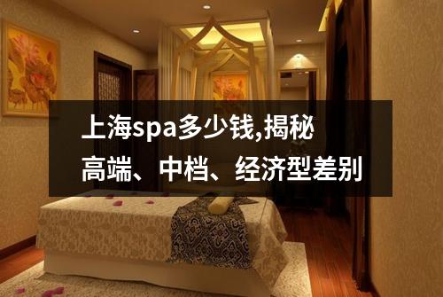 上海spa多少钱,揭秘高端、中档、经济型差别