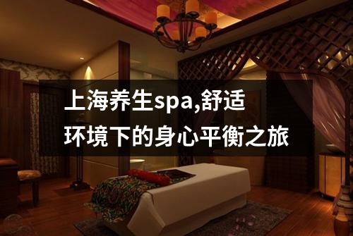 上海养生spa,舒适环境下的身心平衡之旅