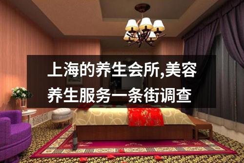 上海的养生会所,美容养生服务一条街调查