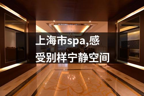 上海市spa,感受别样宁静空间