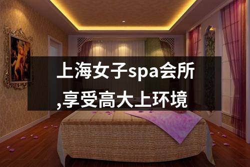 上海女子spa会所,享受高大上环境