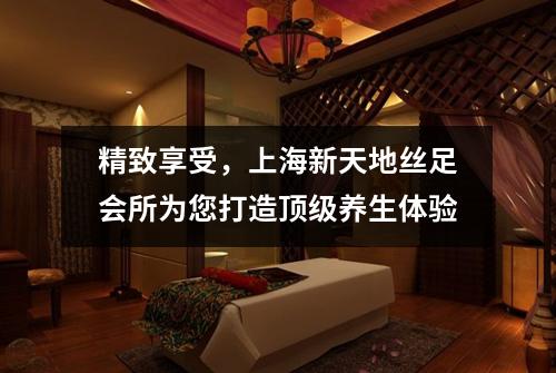 精致享受，上海新天地丝足会所为您打造顶级养生体验