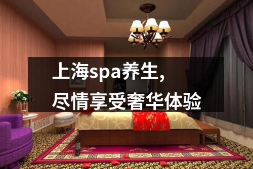 上海spa养生,尽情享受奢华体验