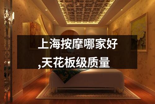 上海按摩哪家好,天花板级质量