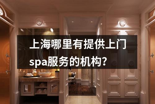 上海哪里有提供上门spa服务的机构？