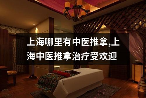 上海哪里有中医推拿,上海中医推拿治疗受欢迎