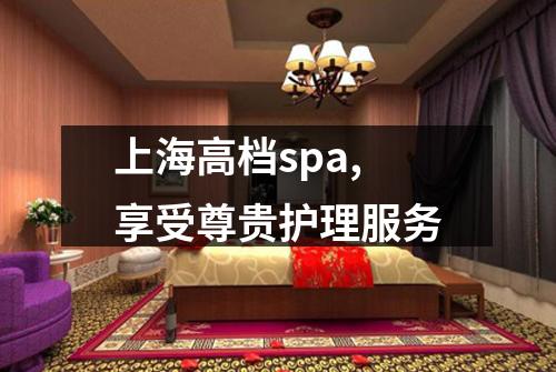 上海高档spa,享受尊贵护理服务