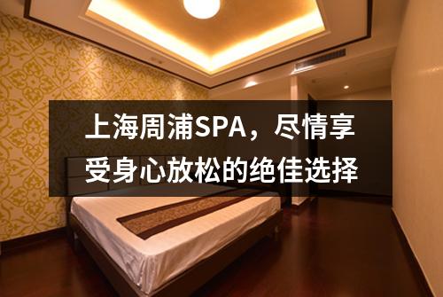 上海周浦SPA，尽情享受身心放松的绝佳选择