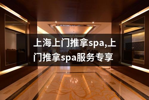 上海上门推拿spa,上门推拿spa服务专享