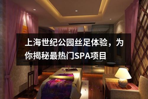上海世纪公园丝足体验，为你揭秘最热门SPA项目