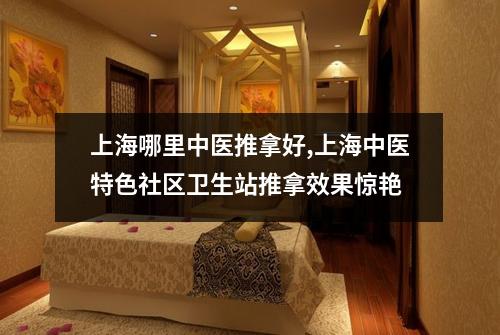 上海哪里中医推拿好,上海中医特色社区卫生站推拿效果惊艳