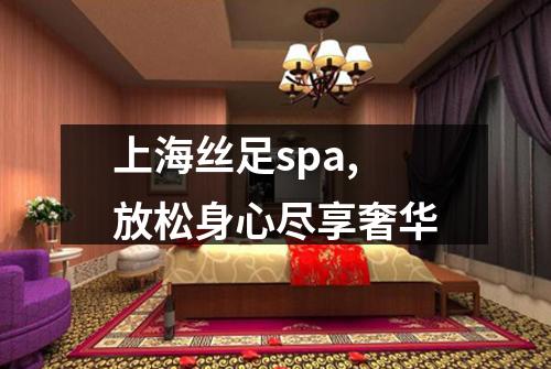 上海丝足spa,放松身心尽享奢华