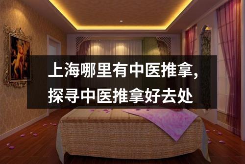 上海哪里有中医推拿,探寻中医推拿好去处