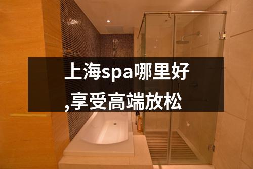 上海spa哪里好,享受高端放松