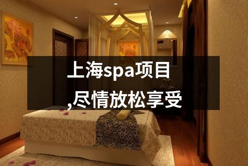 上海spa项目,尽情放松享受