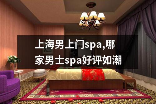 上海男上门spa,哪家男士spa好评如潮