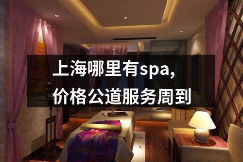 上海哪里有spa,价格公道服务周到