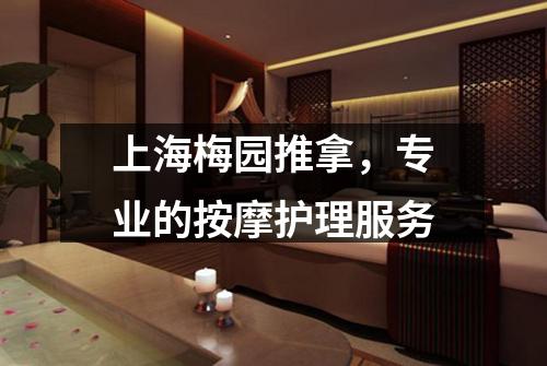 上海梅园推拿，专业的按摩护理服务