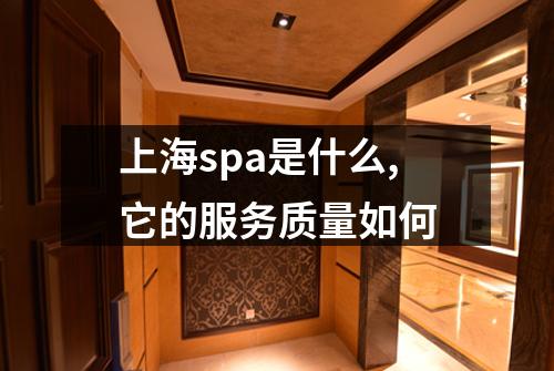 上海spa是什么,它的服务质量如何