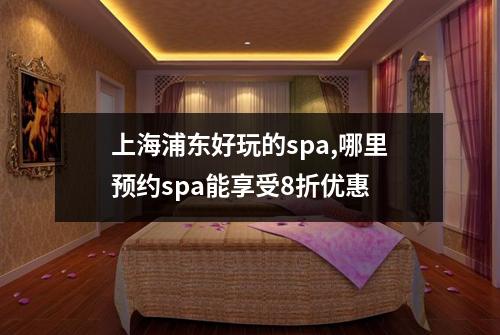 上海浦东好玩的spa,哪里预约spa能享受8折优惠