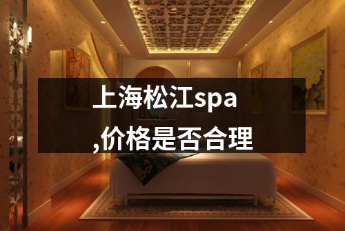 上海松江spa,价格是否合理