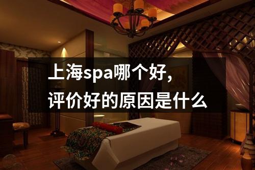 上海spa哪个好,评价好的原因是什么