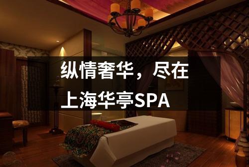纵情奢华，尽在上海华亭SPA