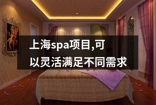上海spa项目,可以灵活满足不同需求