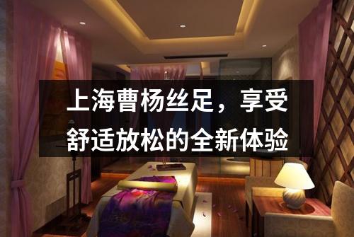 上海曹杨丝足，享受舒适放松的全新体验