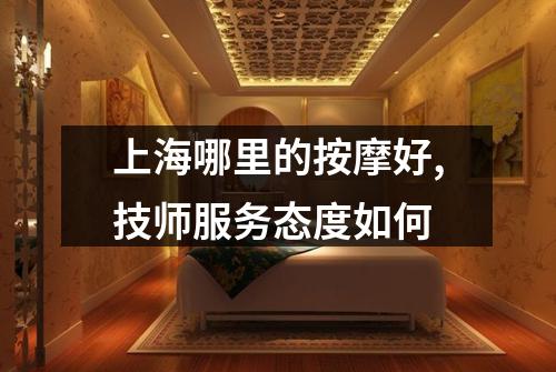 上海哪里的按摩好,技师服务态度如何