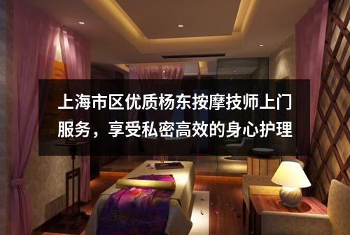 上海市区优质杨东按摩技师上门服务，享受私密高效的身心护理