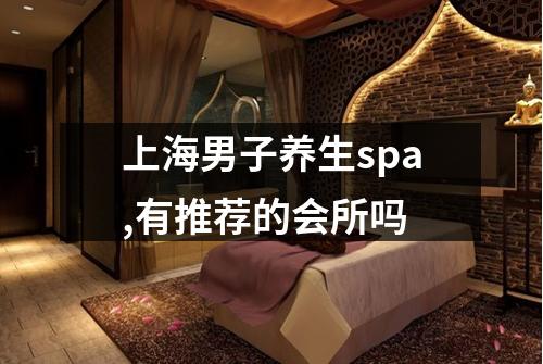 上海男子养生spa,有推荐的会所吗