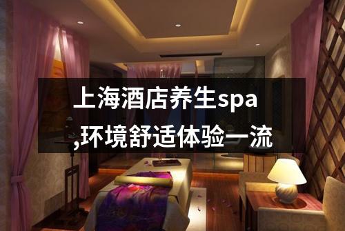 上海酒店养生spa,环境舒适体验一流