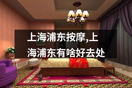 上海浦东按摩,上海浦东有啥好去处