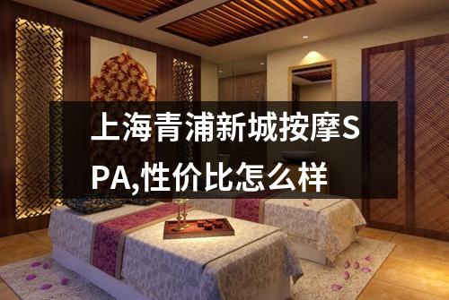 上海青浦新城按摩SPA,性价比怎么样
