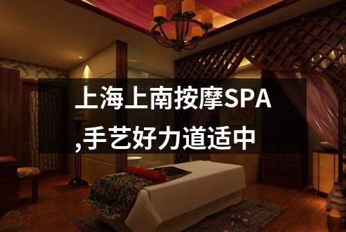 上海上南按摩SPA,手艺好力道适中