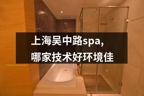 上海吴中路spa,哪家技术好环境佳