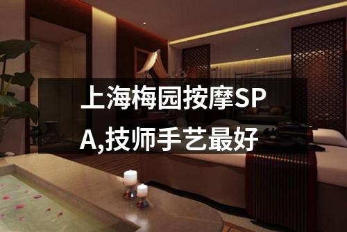 上海梅园按摩SPA,技师手艺最好