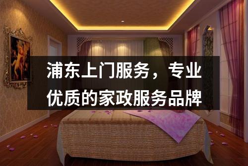 浦东上门服务，专业优质的家政服务品牌
