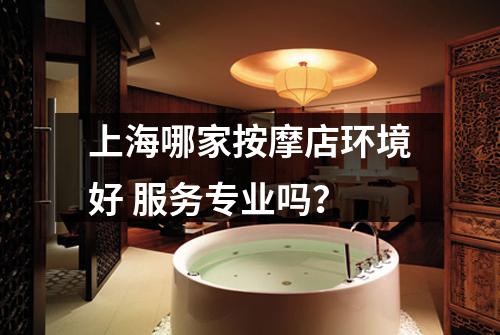 上海哪家按摩店环境好 服务专业吗？
