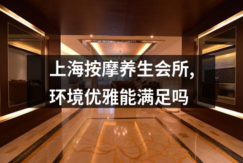 上海按摩养生会所,环境优雅能满足吗
