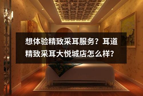 想体验精致采耳服务？耳道精致采耳大悦城店怎么样？