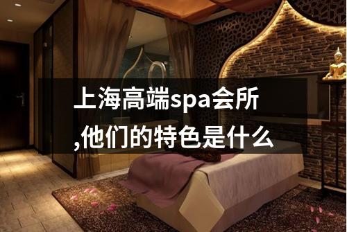 上海高端spa会所,他们的特色是什么